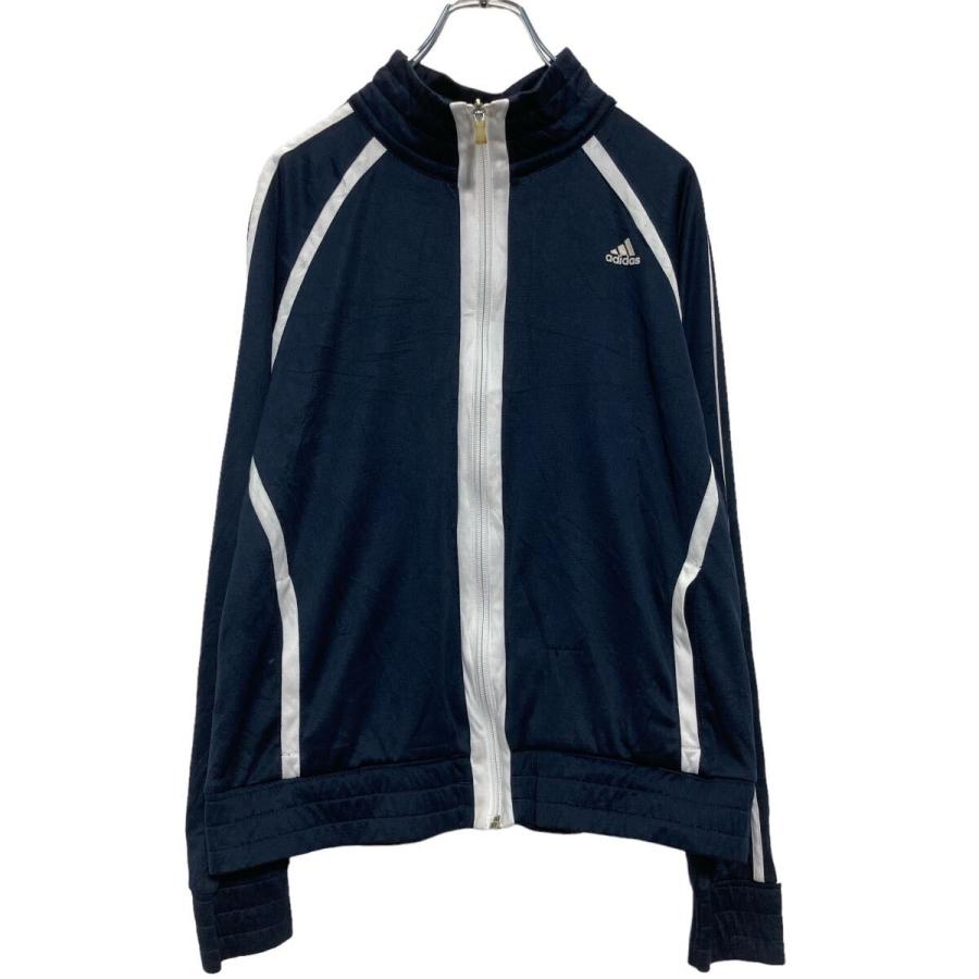 adidas ジップアップ トラックジャケット L〜 ネイビー アディダス 