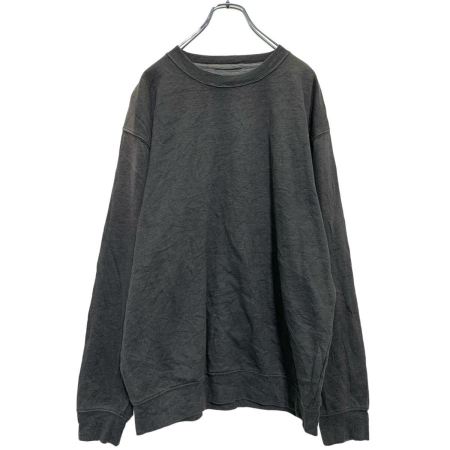 mta sport 無地スウェット トレーナー L ダークグレー 裏起毛 古着卸
