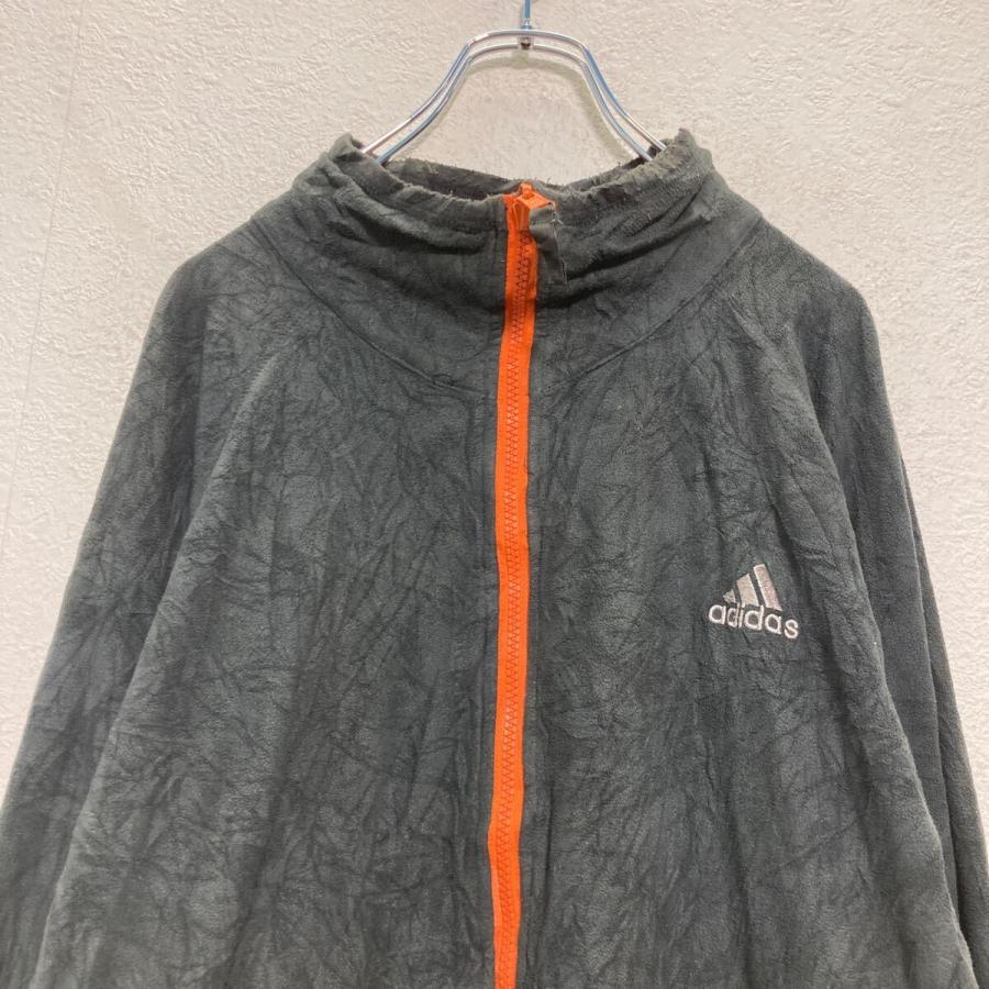 adidas ジップアップ フリースジャケット L ダークグレー アディダス 
