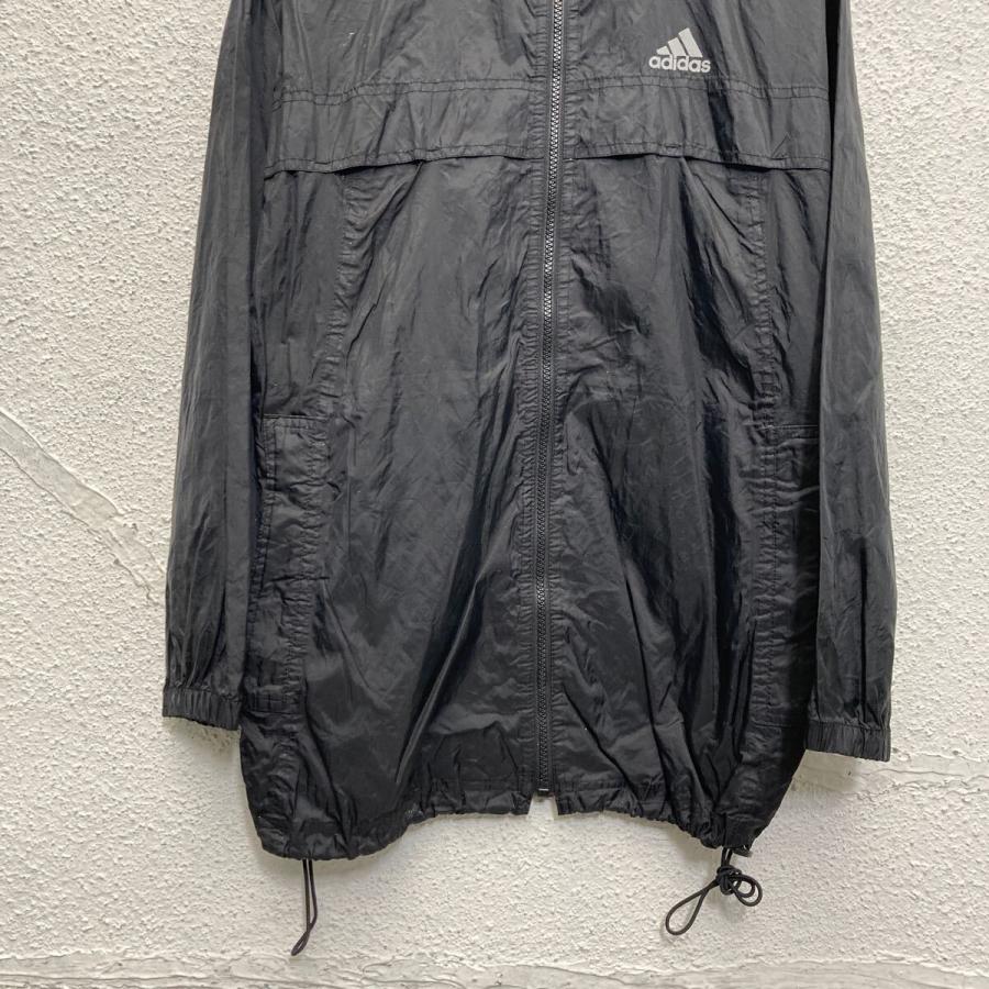 ビンテージadidas ブラック ジャケット Lサイズ adidas ジップアップ ナイロン ジャケット アディダス L レディース