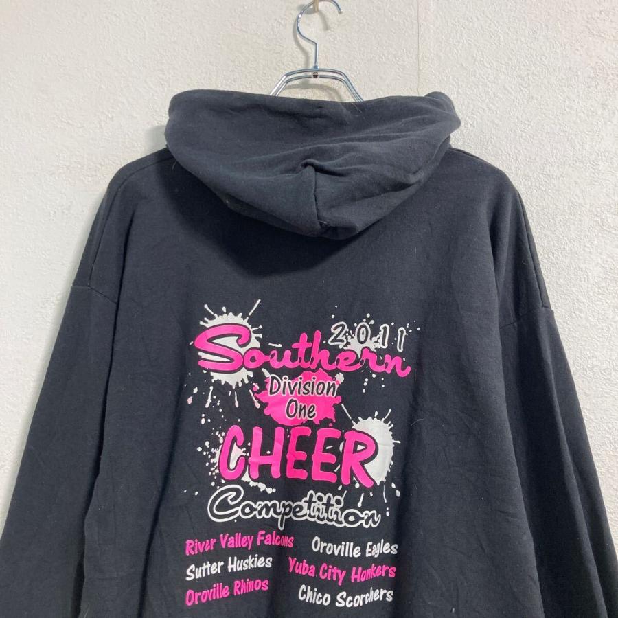 PORT and COMPANY プリント スウェット パーカー L ブラック プル