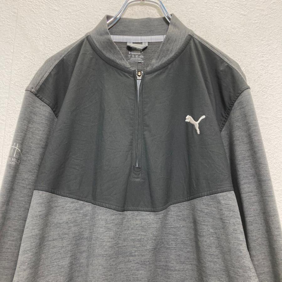 PUMA ハーフジップ トラックジャケット L グレー ブラック プーマ