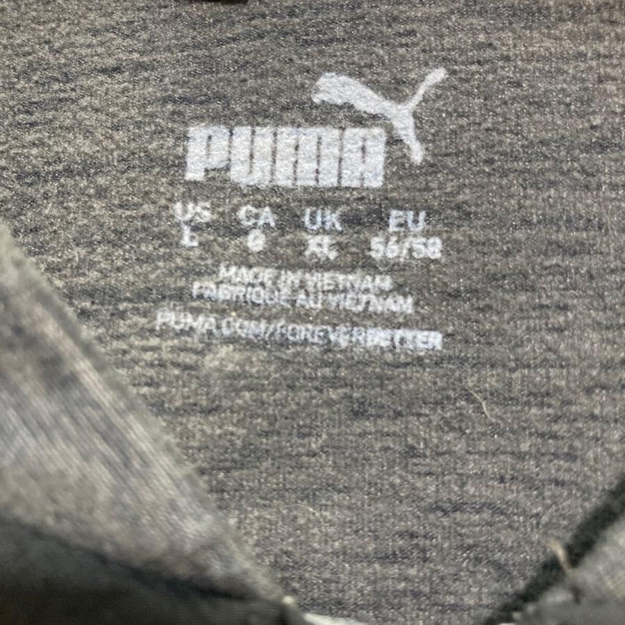 PUMA ハーフジップ トラックジャケット L グレー ブラック プーマ