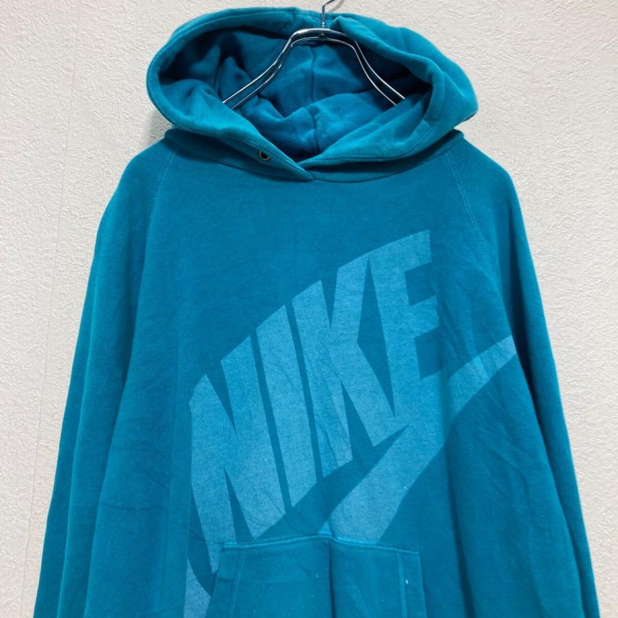 NIKE プリントスウェット パーカー M ターコイズブルー ナイキ 裏 