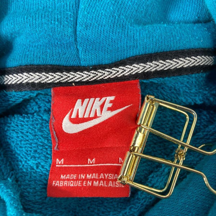 NIKE プリントスウェット パーカー M ターコイズブルー ナイキ 裏