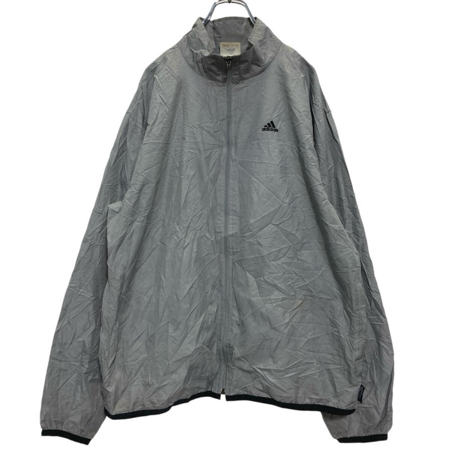adidas ジップアップ ナイロンジャケット M グレー アディダス ワン