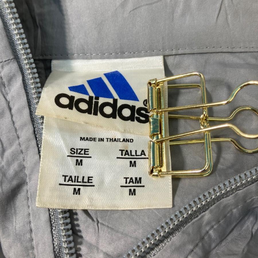 adidas ジップアップ ナイロンジャケット M グレー アディダス ワン