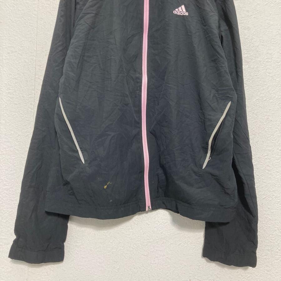 【中古】アディダス adidas ポリエステル ジップアップ ジャージ ブラック【サイズL】【レディース】 adidas - 【中古】アディダス adidas ポリエステル ジップアップ