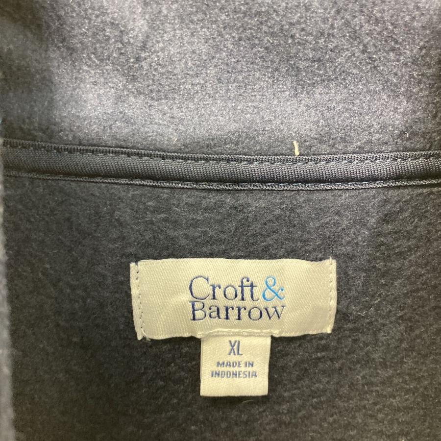 Croft&barrow フリース ジャケット XL ネイビー ビッグサイズ ハーフ 