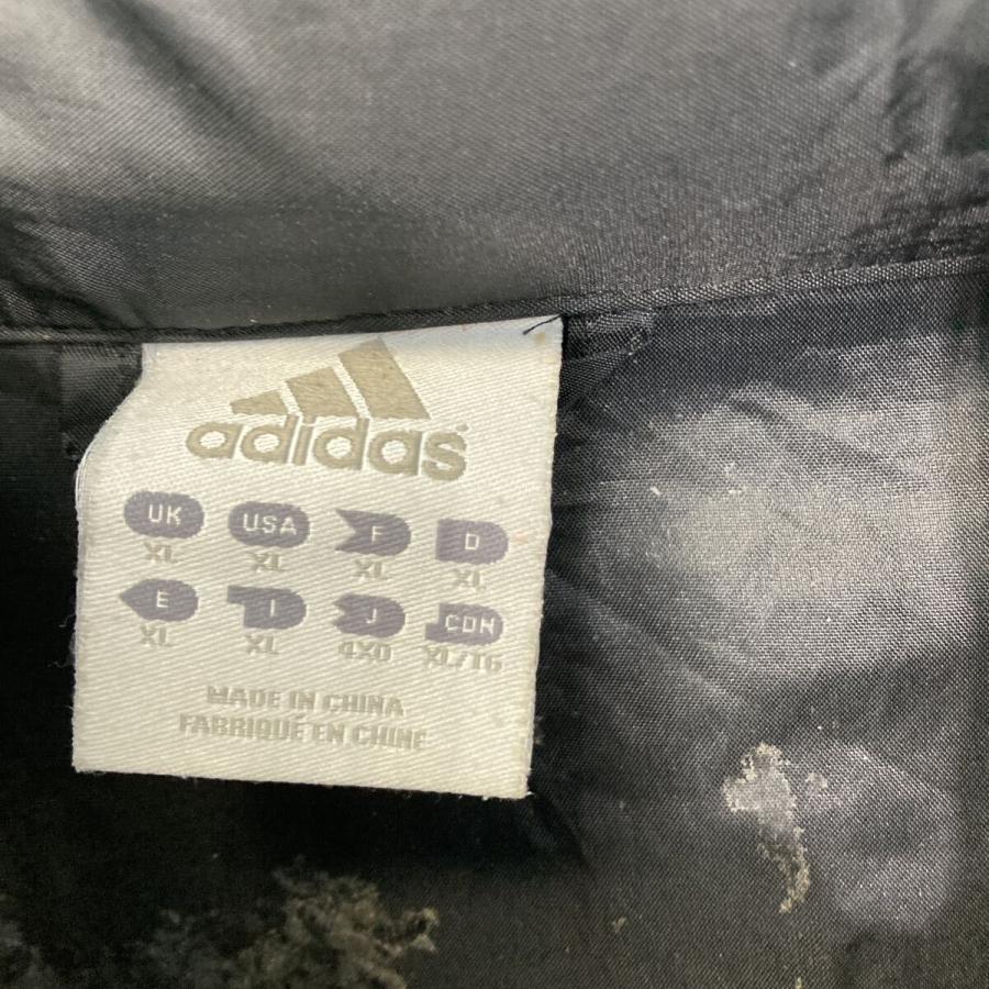 adidas ナイロン ジャケット XL ブラック ビッグサイズ バックプリント