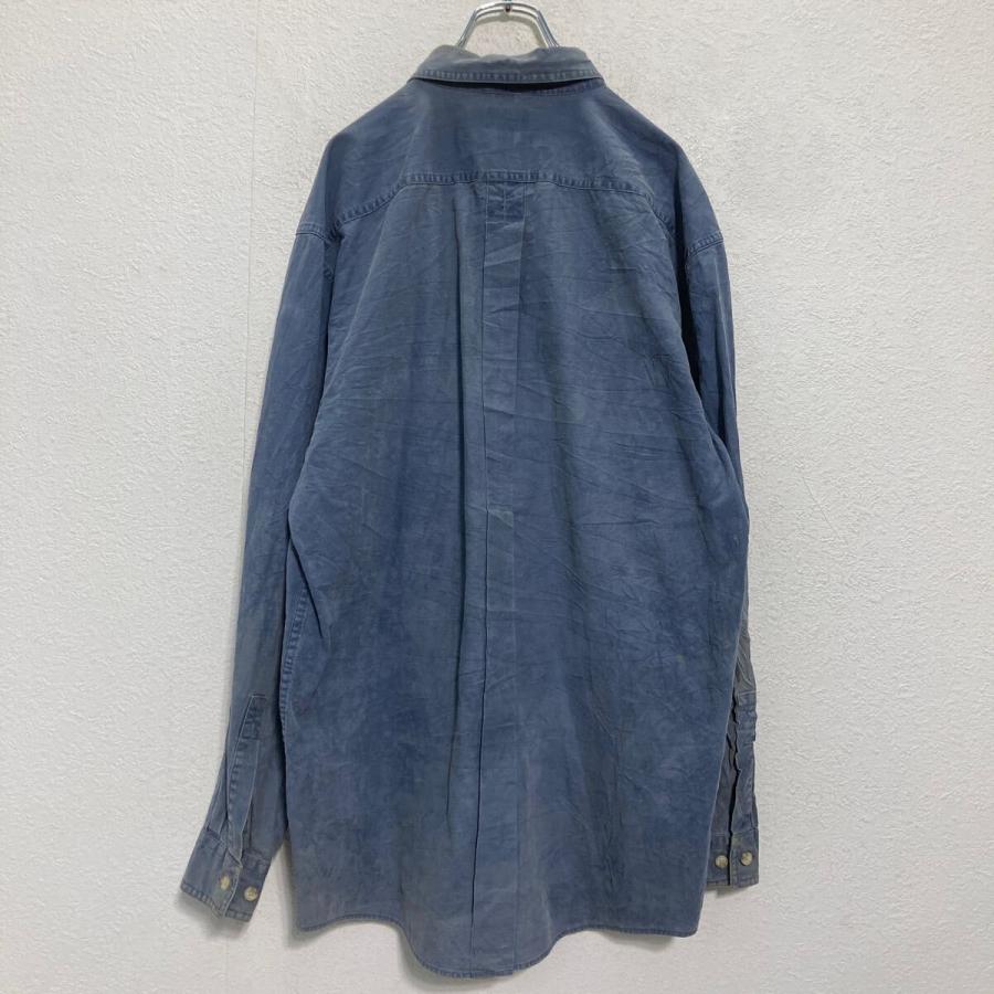 L.L.Bean 長袖 無地シャツ L-TALL ネイビー 色落ち エルエル