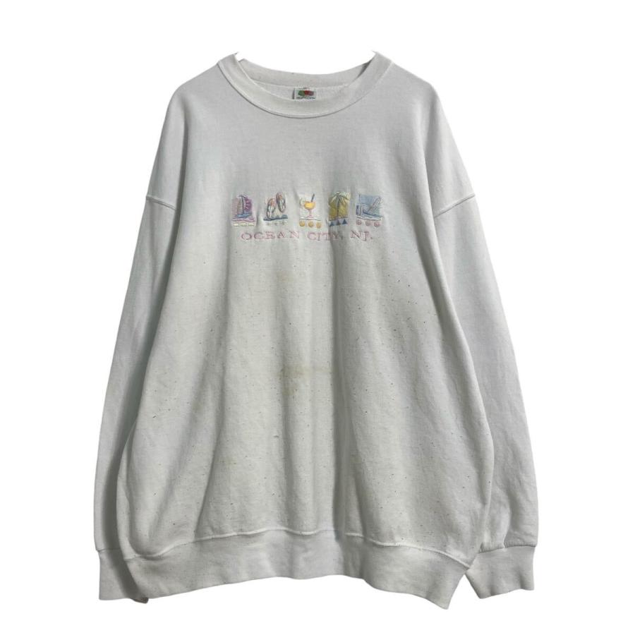 FRUIT of the LOOM ロゴ スウェット トレーナー XL ホワイト フルーツ 