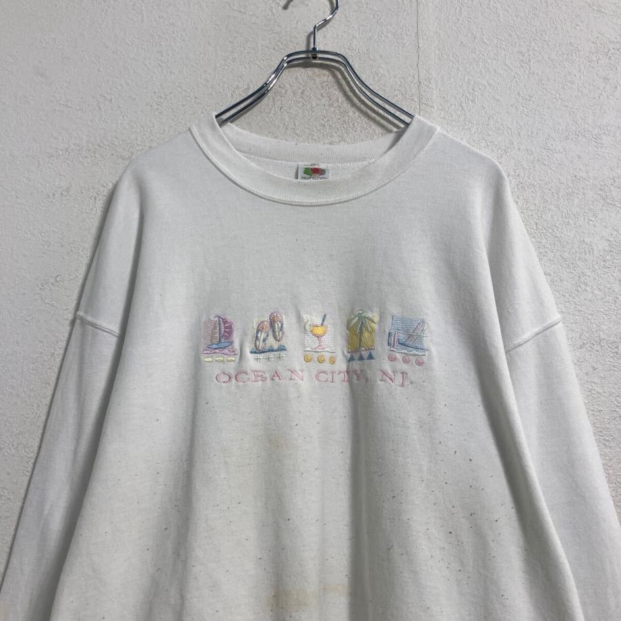 FRUIT of the LOOM ロゴ スウェット トレーナー XL ホワイト フルーツ 