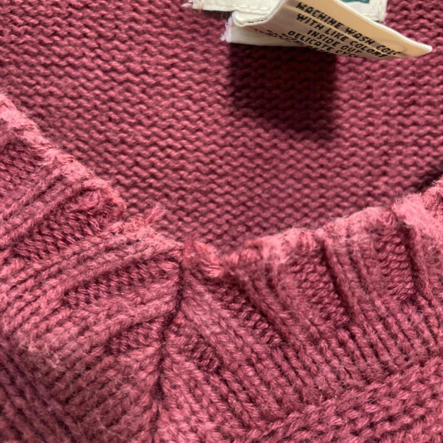 L.L.Bean コットンニット セーター 2XL バーガンディ エルエルビーン