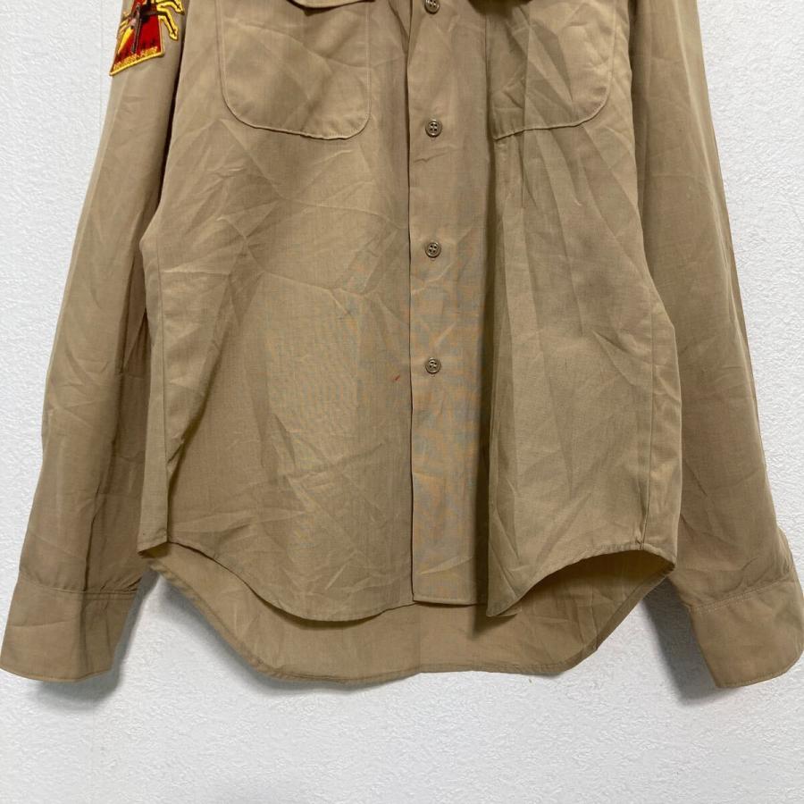 DSCP U.S.ARMY 長袖 ミリタリーシャツ M カーキ ダブルポケット 古着卸