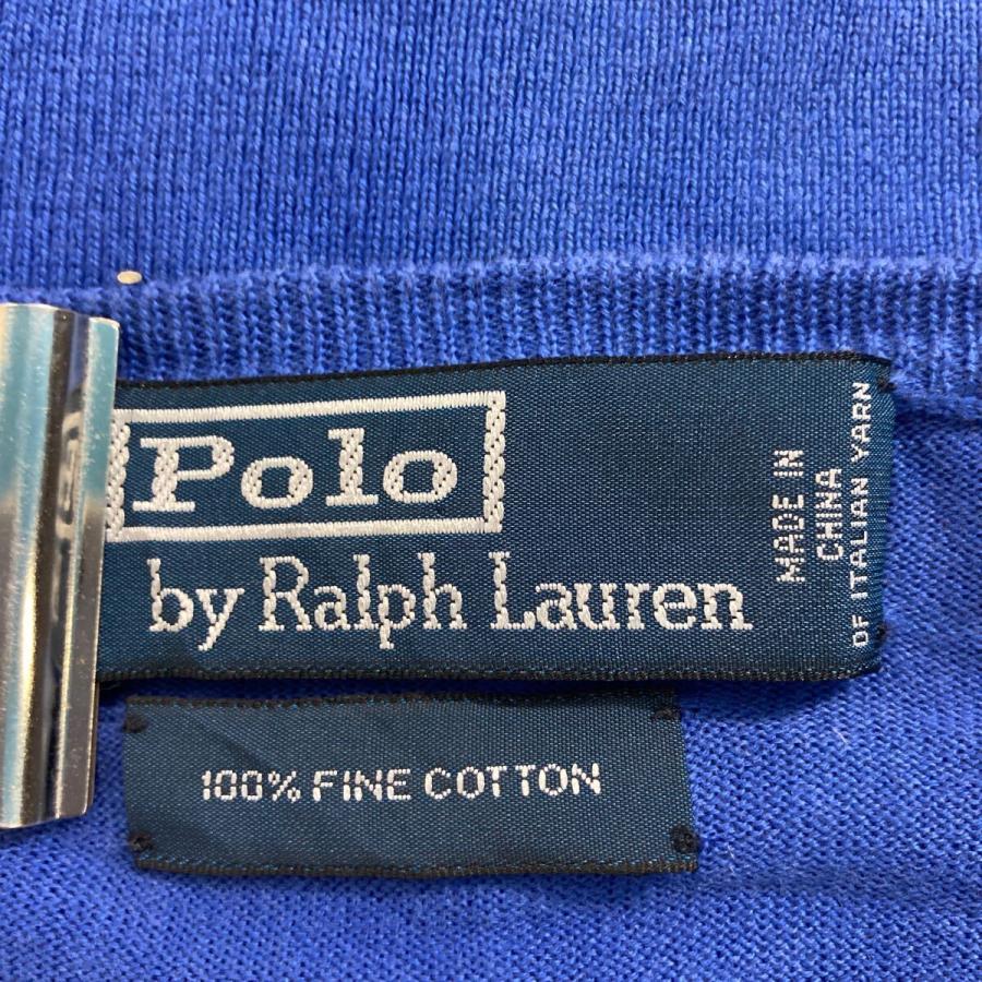 POLO Ralph Lauren コットン ニット セーター XL ブルー ラルフ