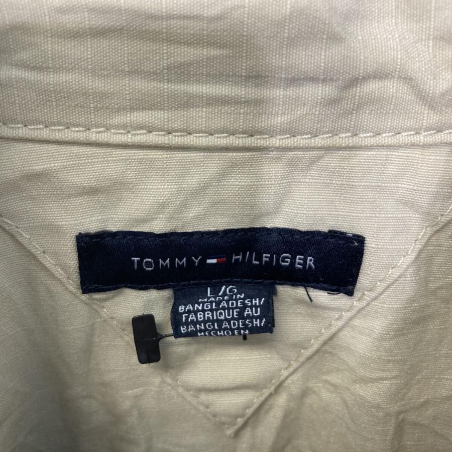 TOMMY HILFIGER ジャケット トミーフィルフィガー L ベージュ スナップ 