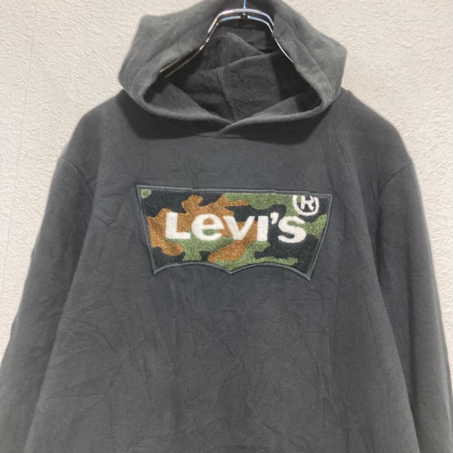Levi's ロゴスウェット パーカー 150 キッズ ブラック リーバイス 迷彩