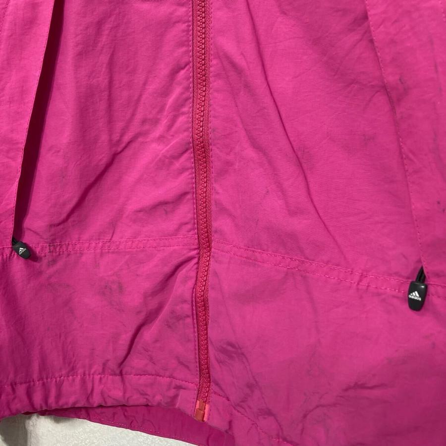 新品　未使用adidas ピンク フルジップジャケット adidas ナイロン ジャケット アディダス キッズ S ピンク フルジップ