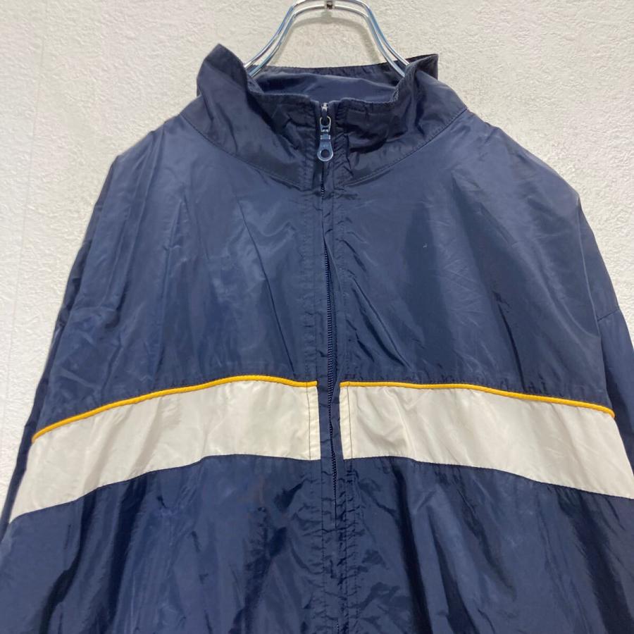 ATHLETIC WORKS ジップアップ ナイロンジャケット XL ネイビー 裏 