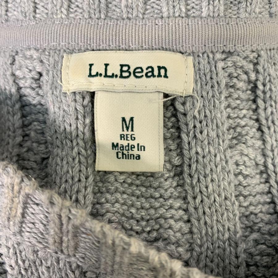 L.L.Bean コットン ケーブルニット セーターM グレー エルエルビーン