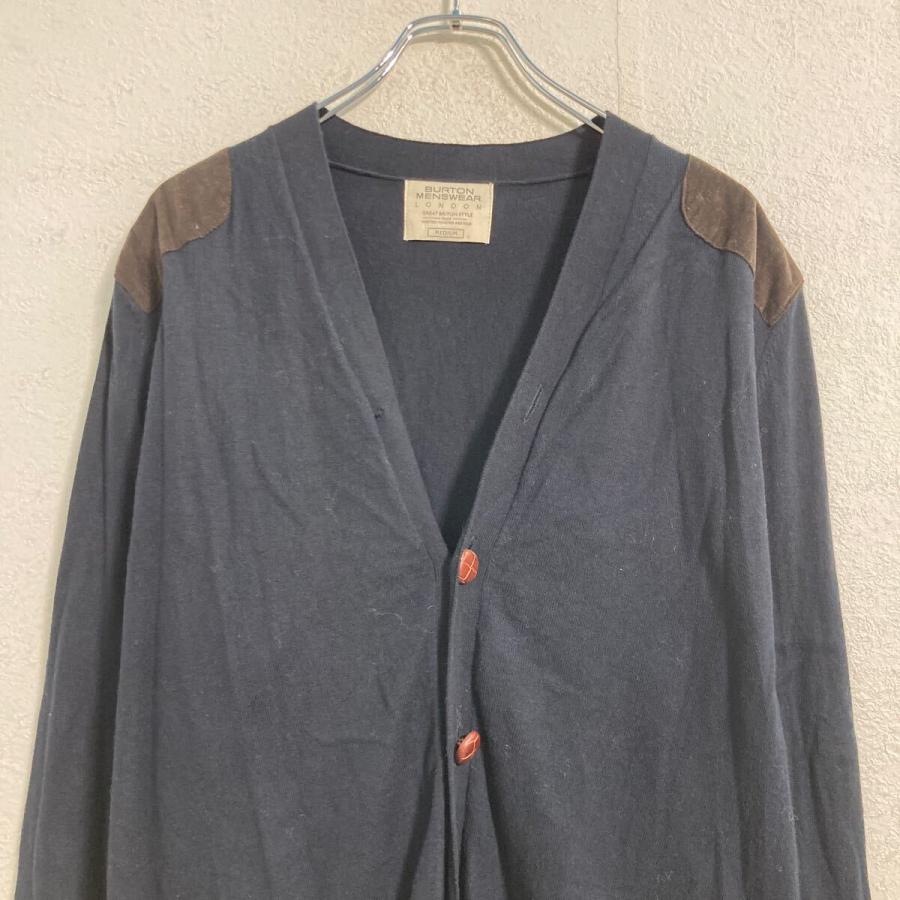 BURTON MENSWEAR ニット セーター カーディガン M ネイビー ブラウン V 
