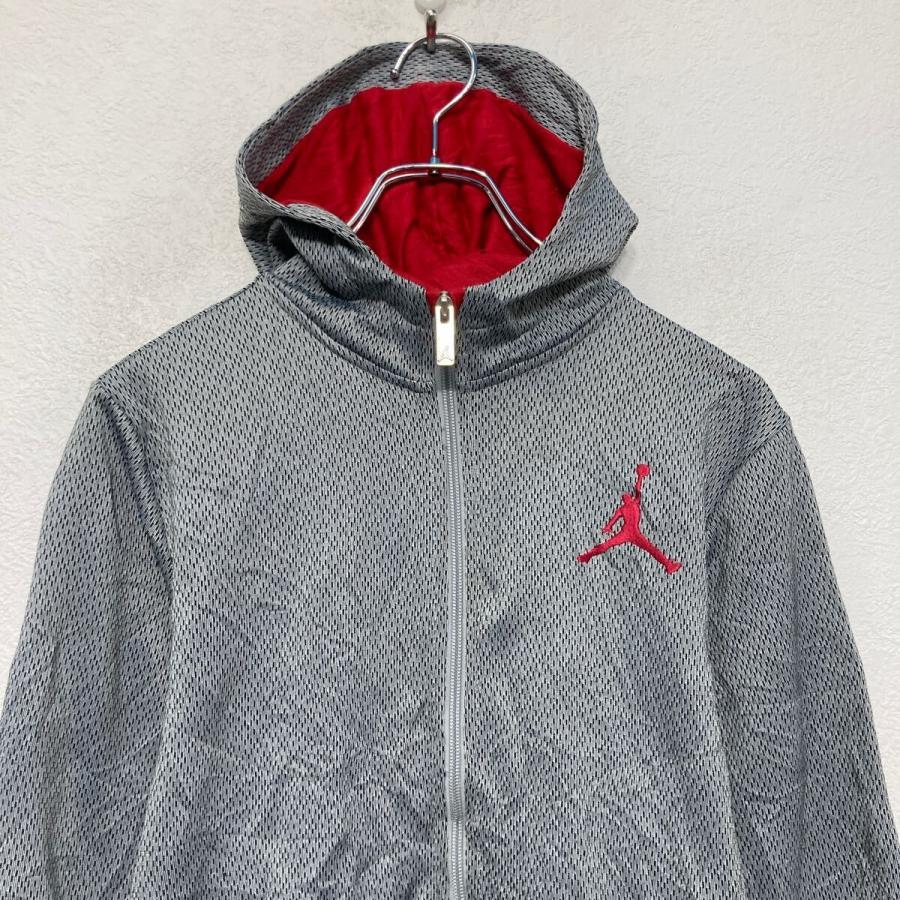 JORDAN プリント スウェット パーカー キッズ L グレー ジョーダン