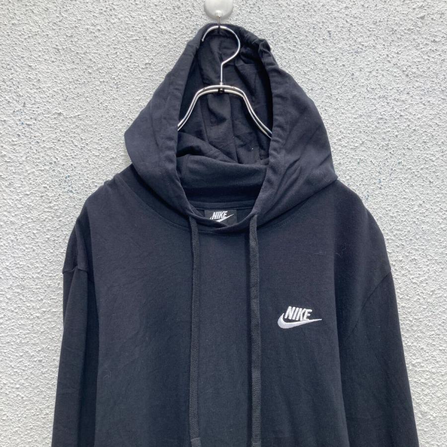 NIKE プリント スウェット パーカー ナイキ S ブラック プルオーバー