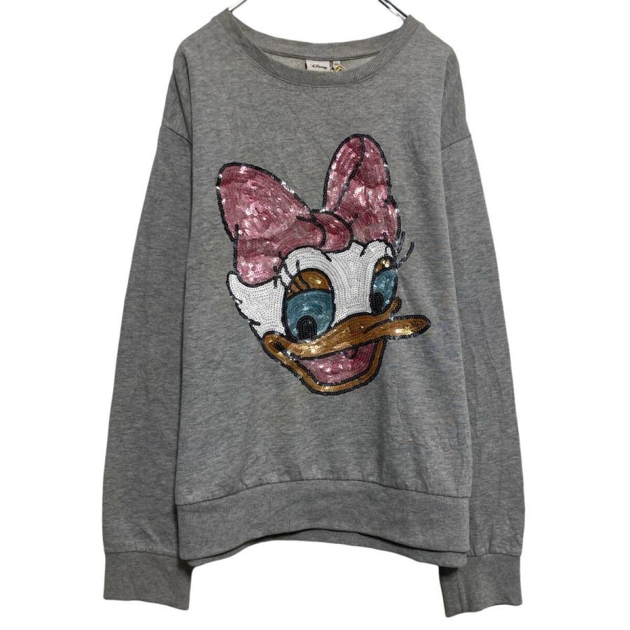 Disney プリント スウェット トレーナー ディズニー XL~ グレー