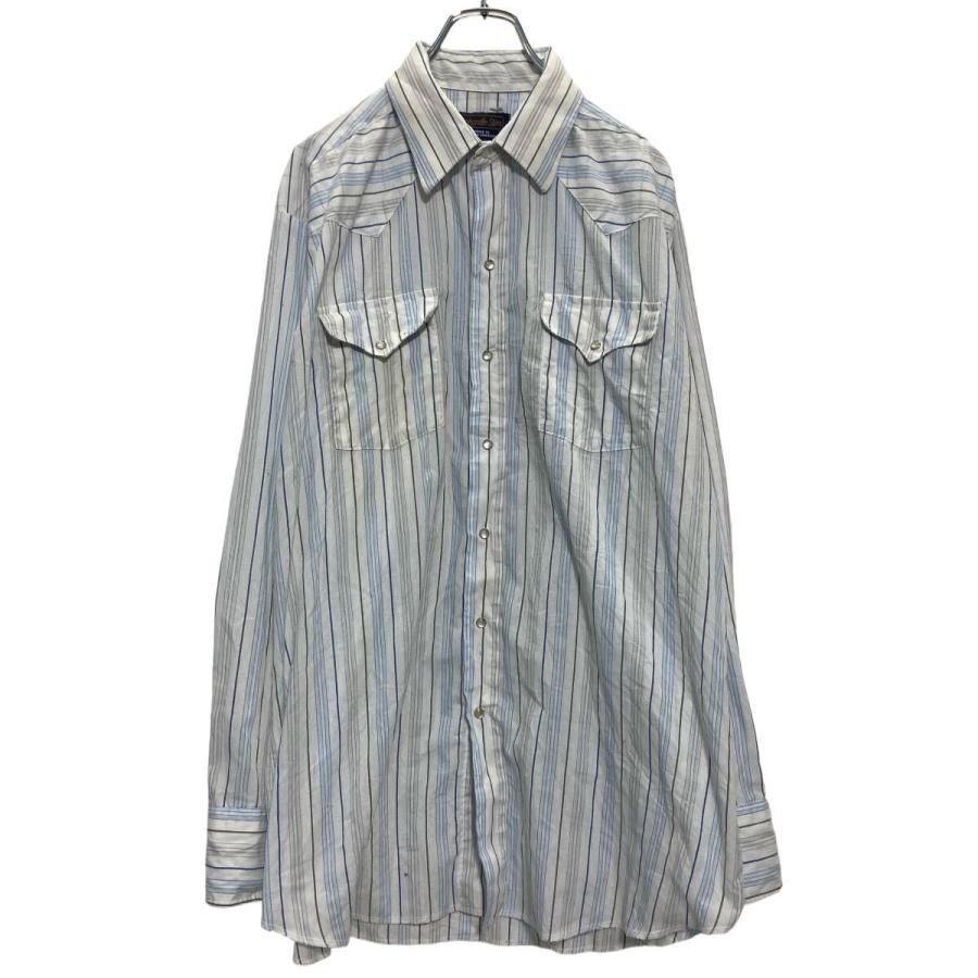 Panhandle Slim 長袖 ストライプ ウエスタンシャツ XL ホワイト