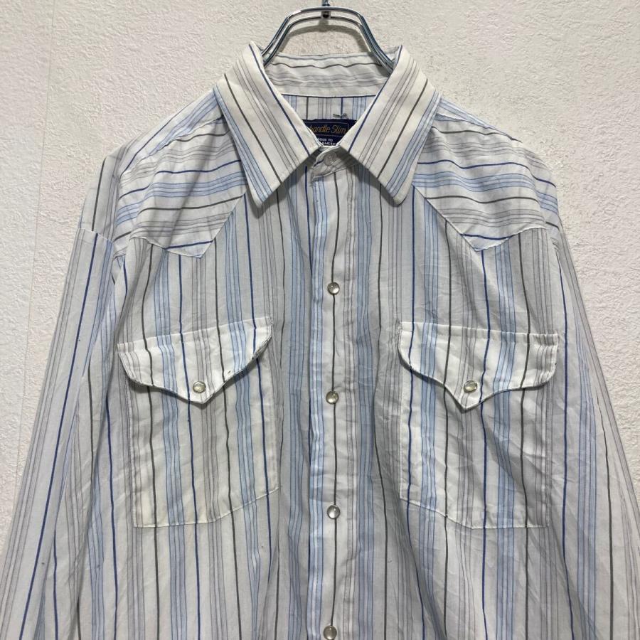 Panhandle Slim 長袖 ストライプ ウエスタンシャツ XL ホワイト
