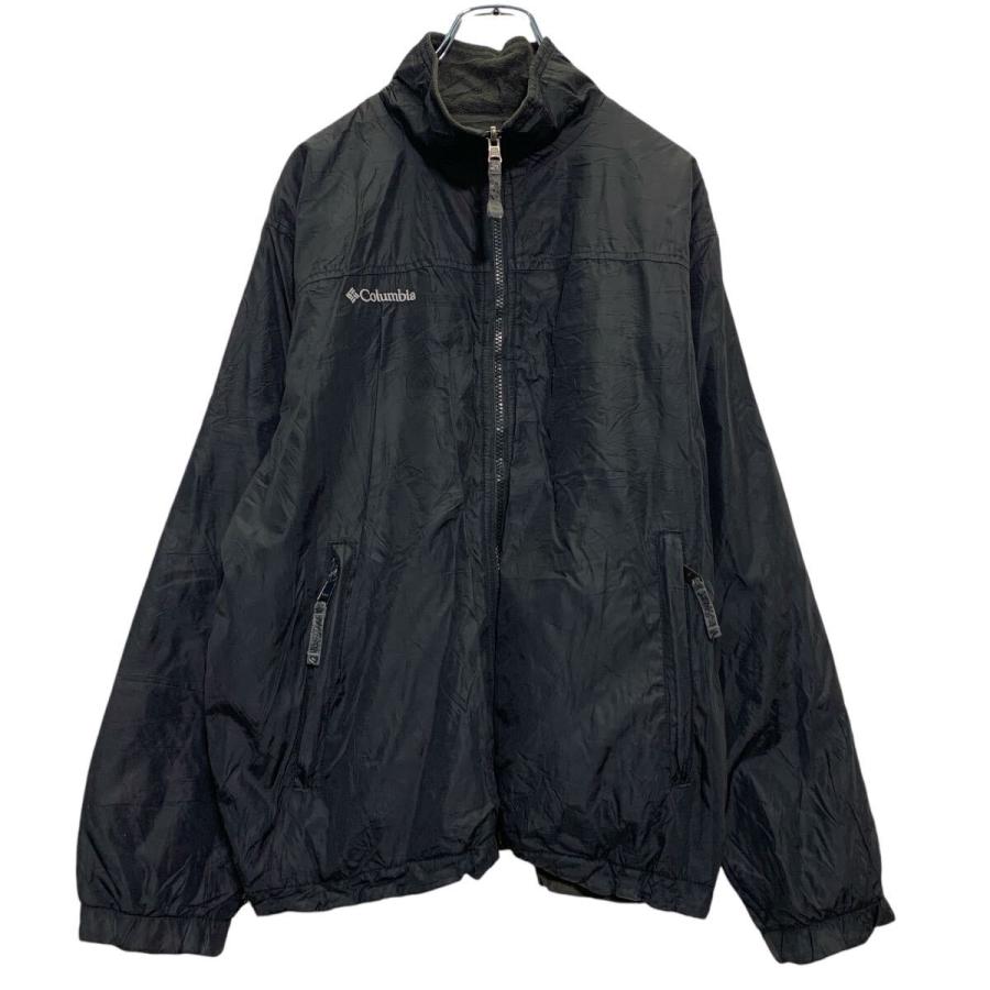 Columbia ジップアップ ナイロンジャケット M ブラック コロンビア 裏  