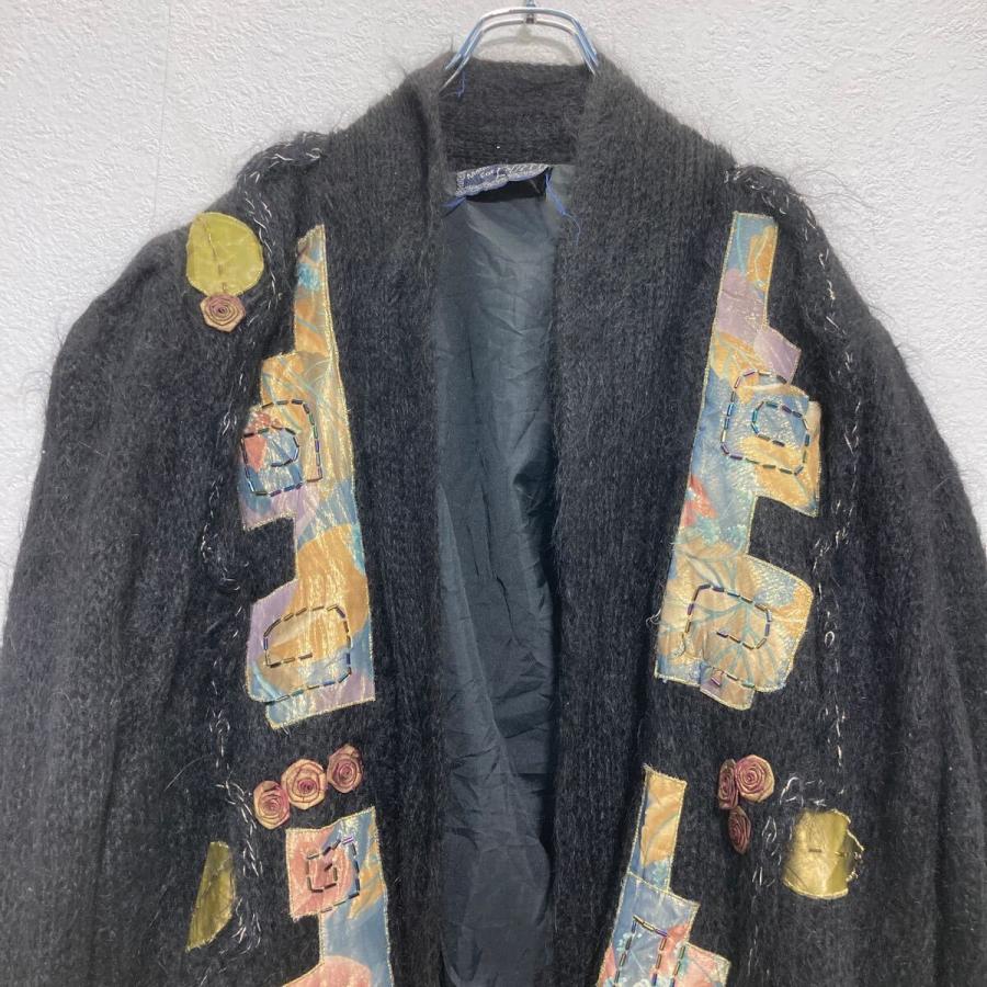 Ornella RUFFI ウールニット ジャケット 3XL〜 レディース ブラック