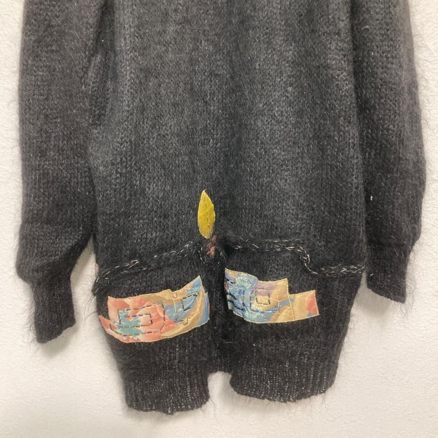 ジプソフィア　フラワーニットジャケット　ブラック 公式】gypsophila(ジプソフィア)