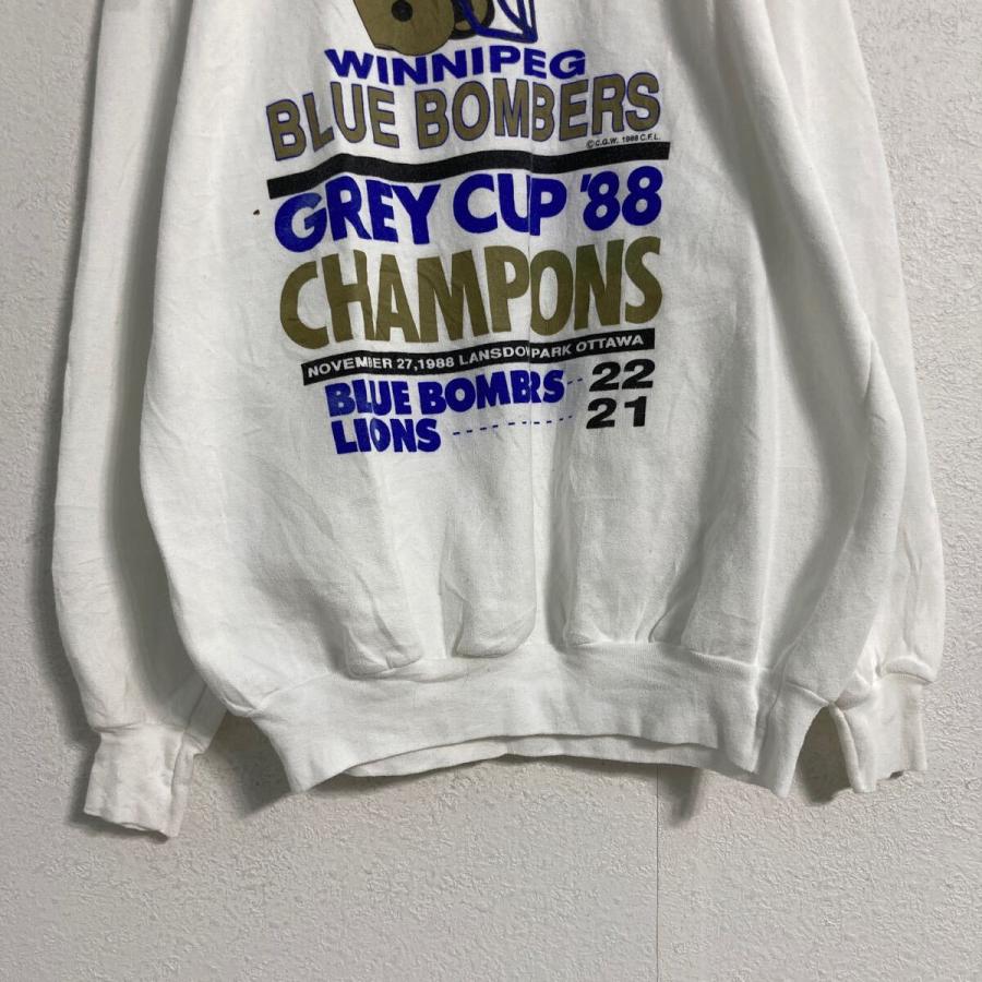 プリント スウェット トレーナー XL ホワイト ビッグサイズ