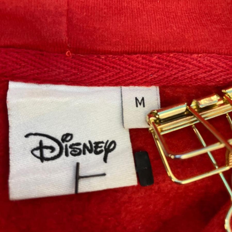 Disney キャラクター プリントスウェット パーカー M レッド
