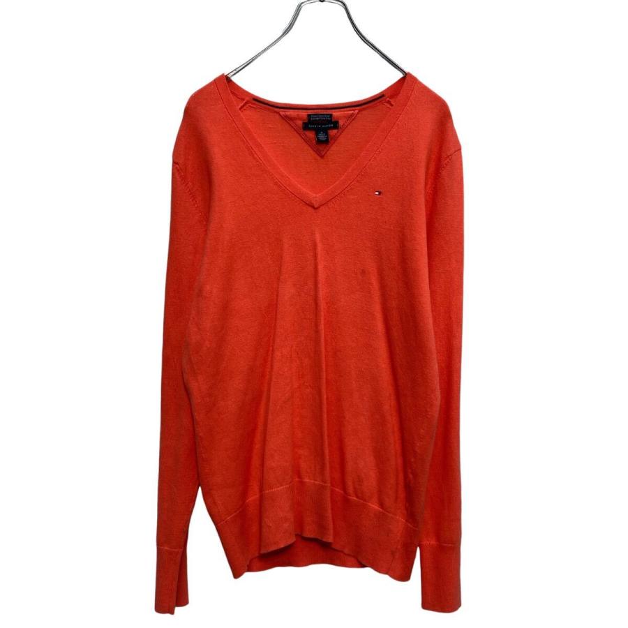 TOMMY HILFIGER コットンニット セーター M レディース オレンジ