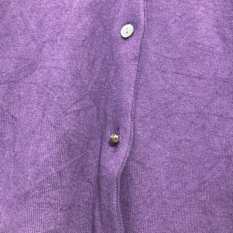 LANDS END コットン混紡 ニット セーター カーディガン M レディース