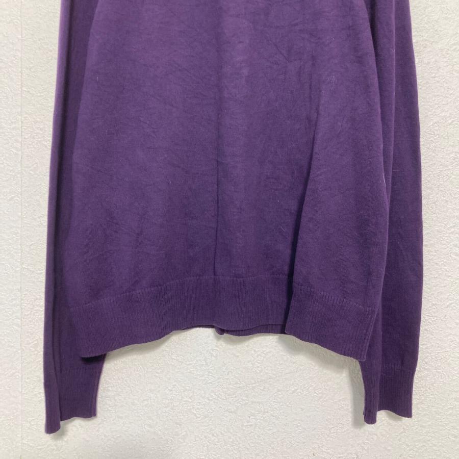 LANDS END コットン混紡 ニット セーター カーディガン M レディース