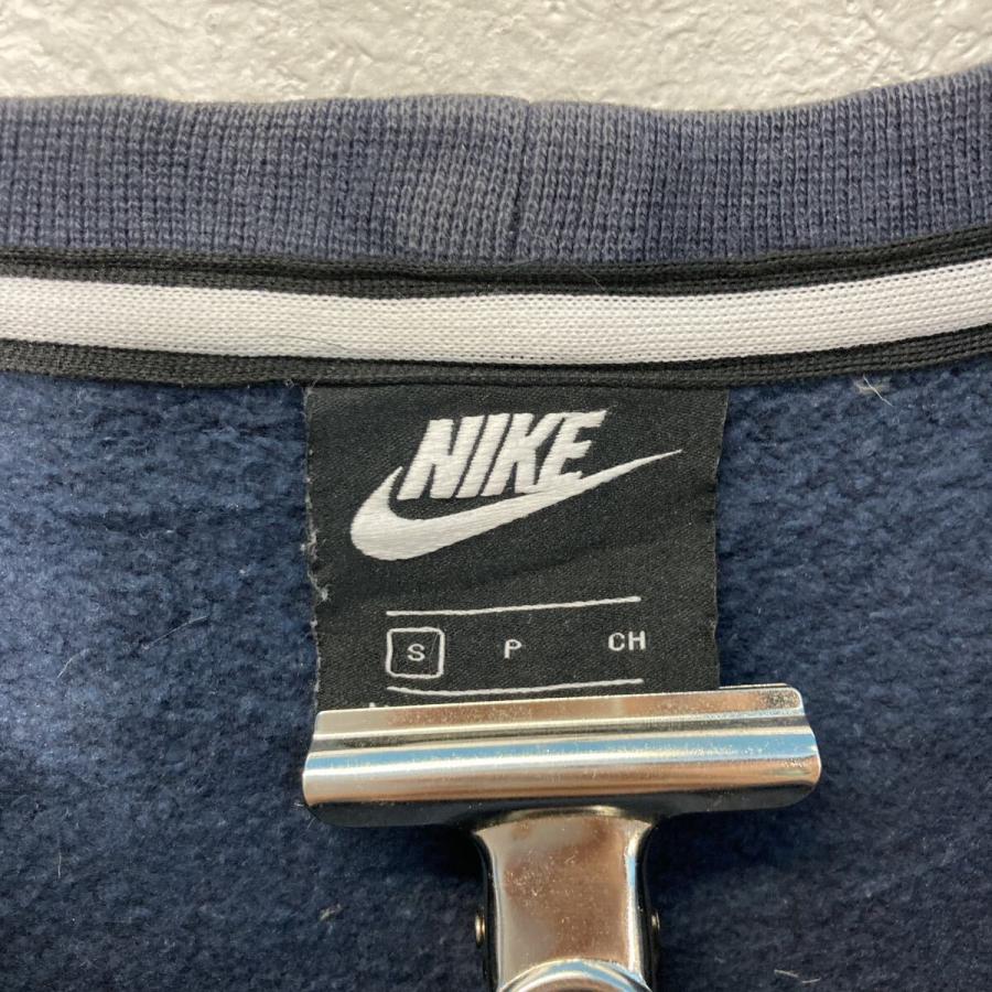 NIKE プリント スウェット トレーナー ナイキ S ネイビー プルオーバー