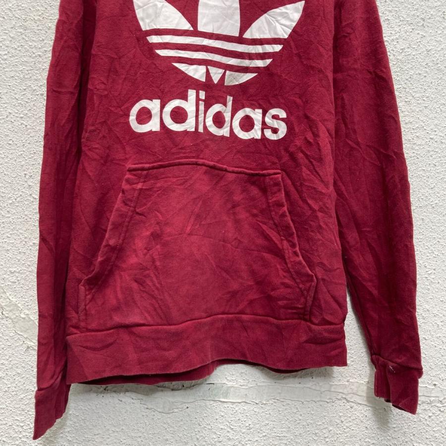 adidas プリント スウェット パーカー アディダス キッズ L ボルドー