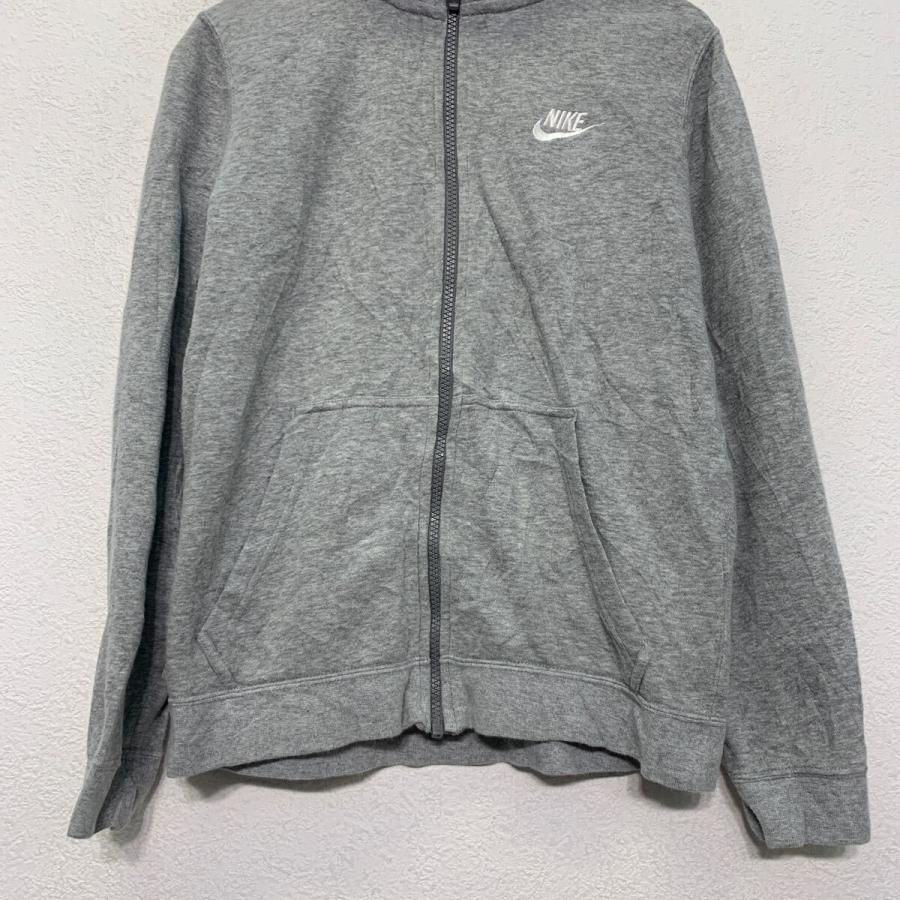 NIKE ロゴ スウェット パーカー ナイキ L キッズ 150〜 サイズ グレー