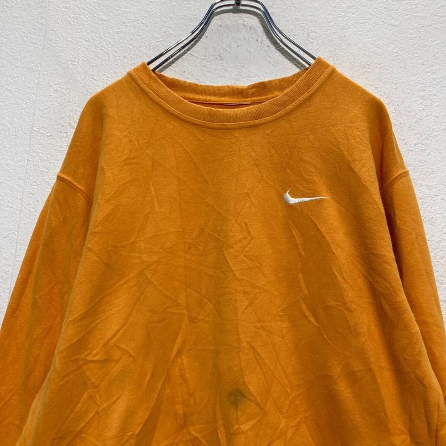 NIKE ロゴスウェット トレーナー S〜 イエロー ナイキ 裏パイル 古着卸