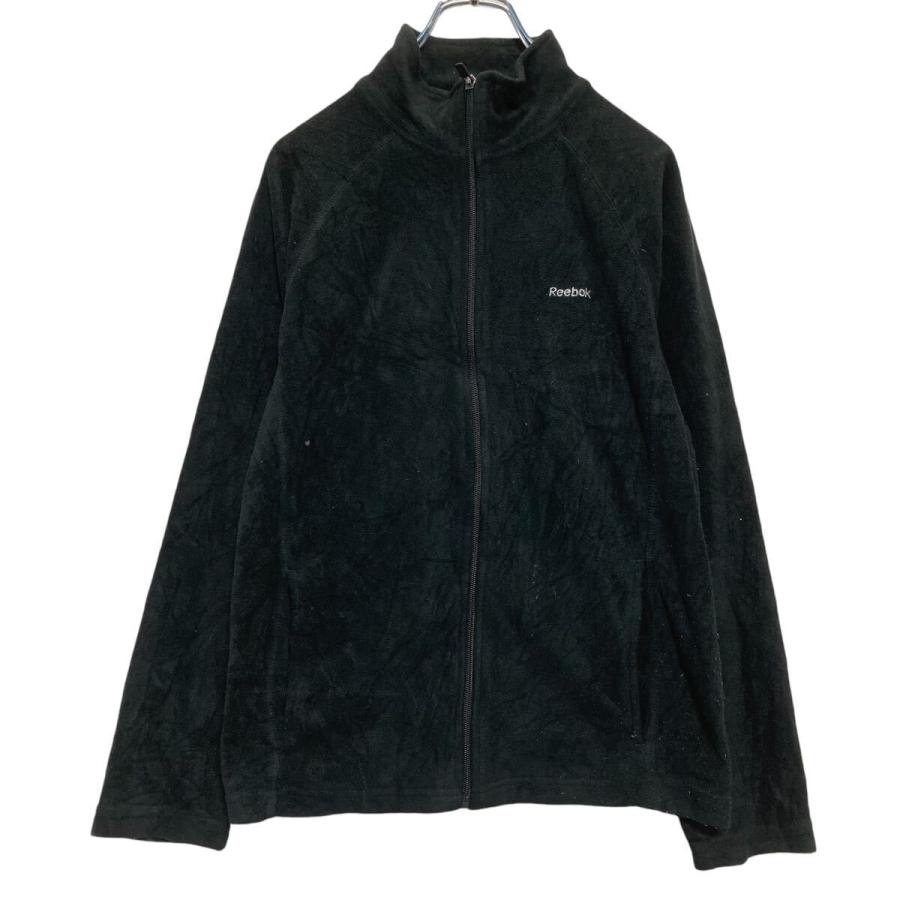 Reebok ジップアップ フリースジャケット M ブラック リーボック 