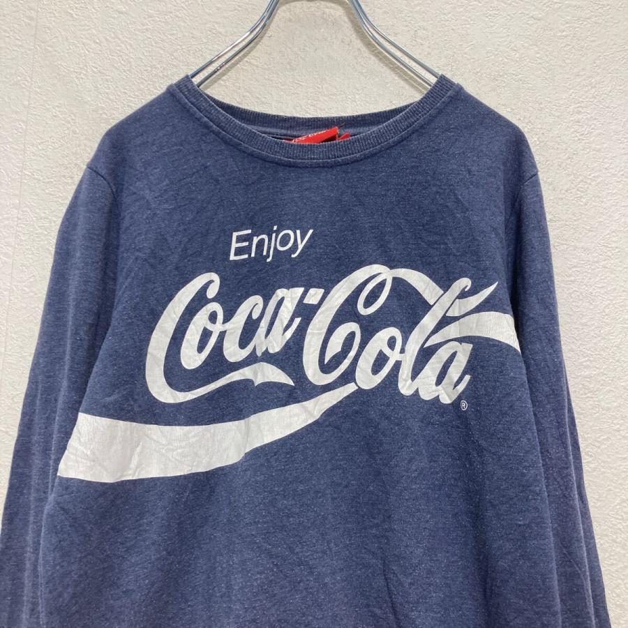 Coca-Cola プリントスウェット トレーナー M〜 ネイビー コカコーラ