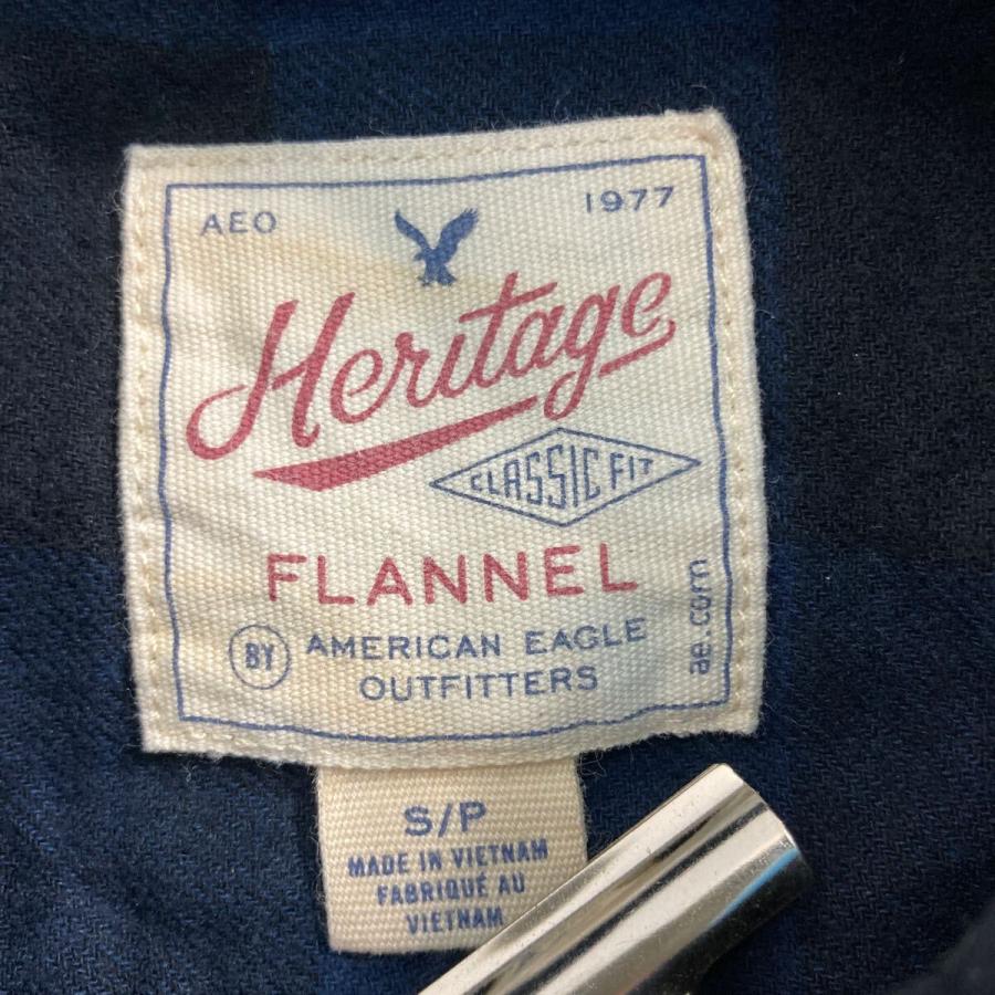 Heritage 長袖 チェック ネルシャツ S ネイビー ブラック ヘリテージ 2 
