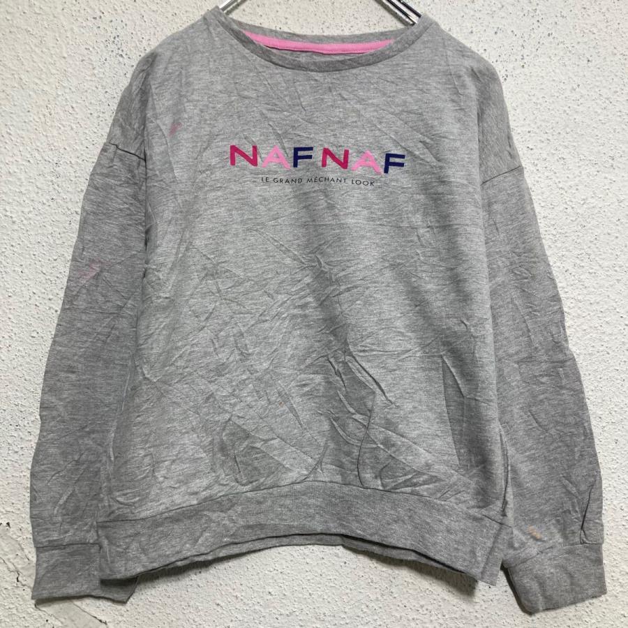 NAFNAF プリント スウェット トレーナー L~ グレー キッズ プル