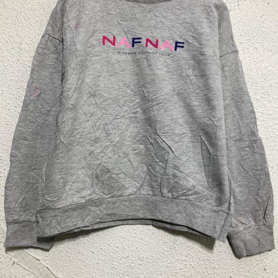 NAFNAF プリント スウェット トレーナー L~ グレー キッズ プル 
