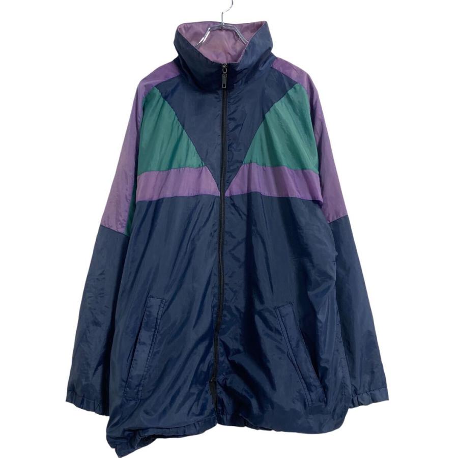 styled in Italy ナイロンジャケット XL ネイビー パープル グリーン