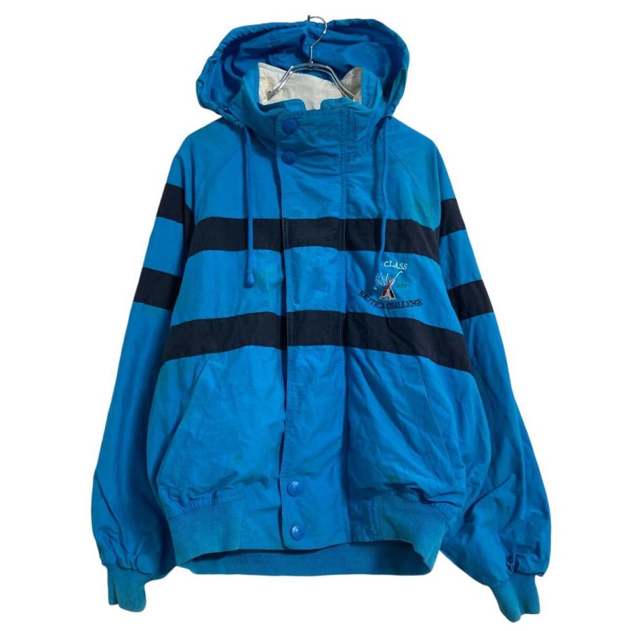 NAUTICA コットン ジップアップ ジャケット M ブルー ブラック